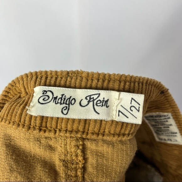 Indigo Rein Brown Corduroy Raw Hem Button Down Mini Skirt 7/27 - Picture 6 of 6